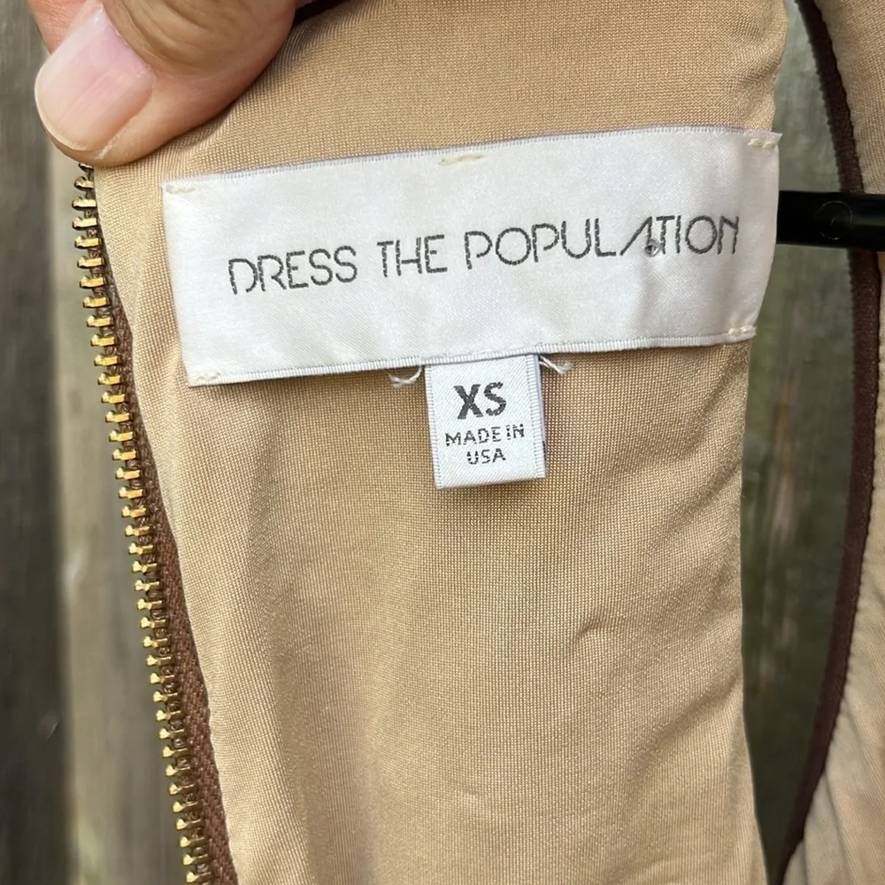 Dress the Population Mia Bronze Sequin Dress Size XS - Picture 9 of 12